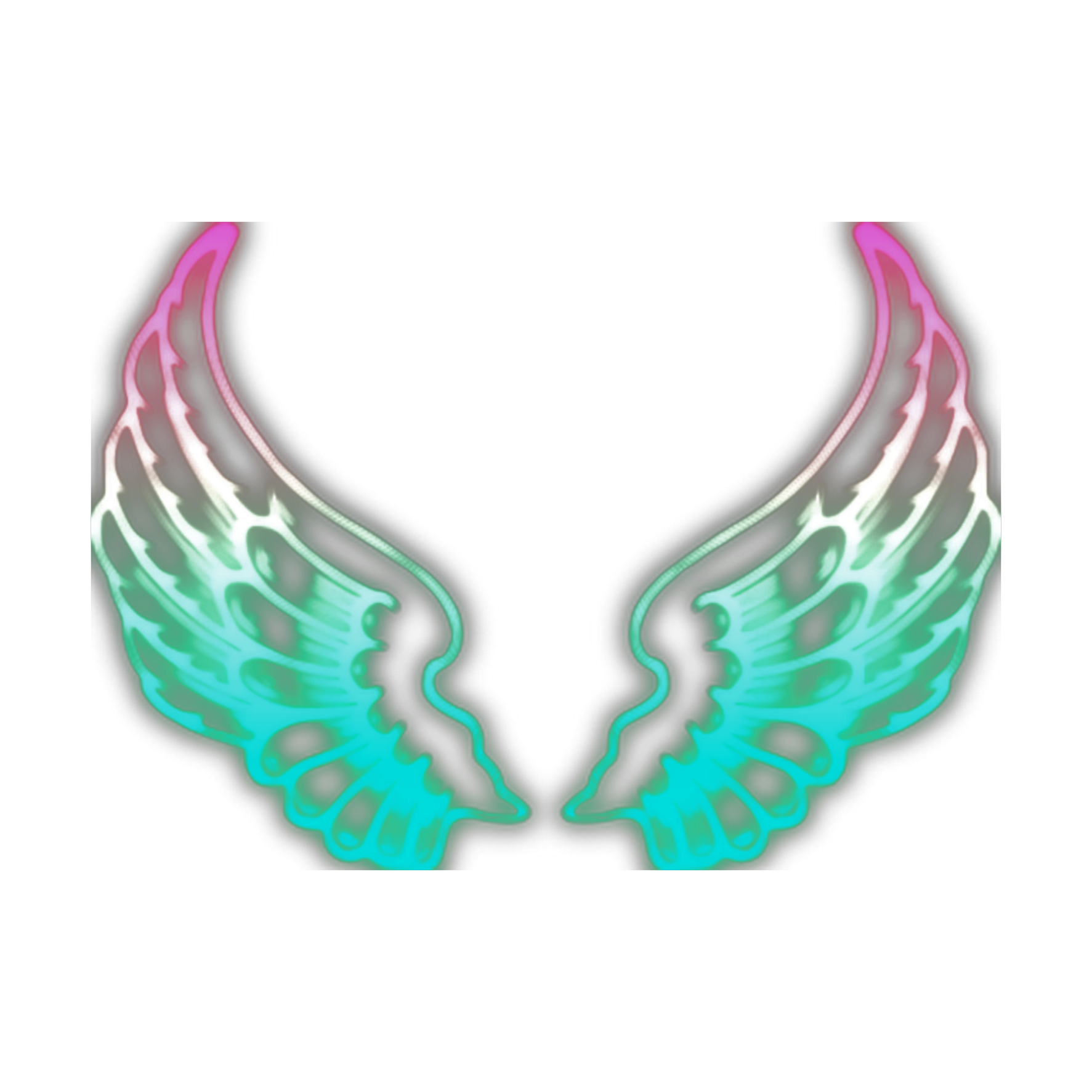 Angel Wings Angelwings Neon Sticker By Kheiro Dz