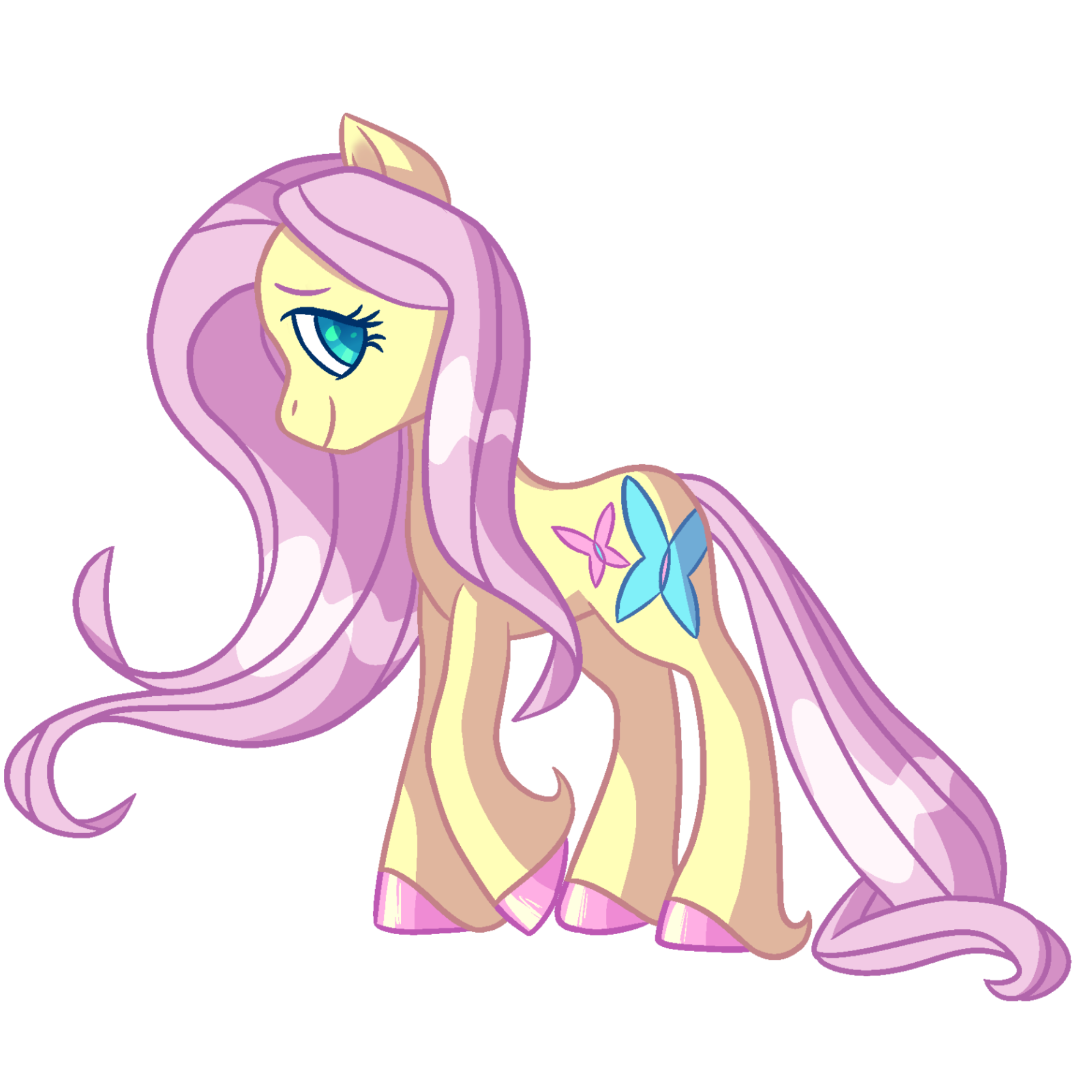 Mlp My Little Pony Fluttershy Pink New Gen G5 Yellow