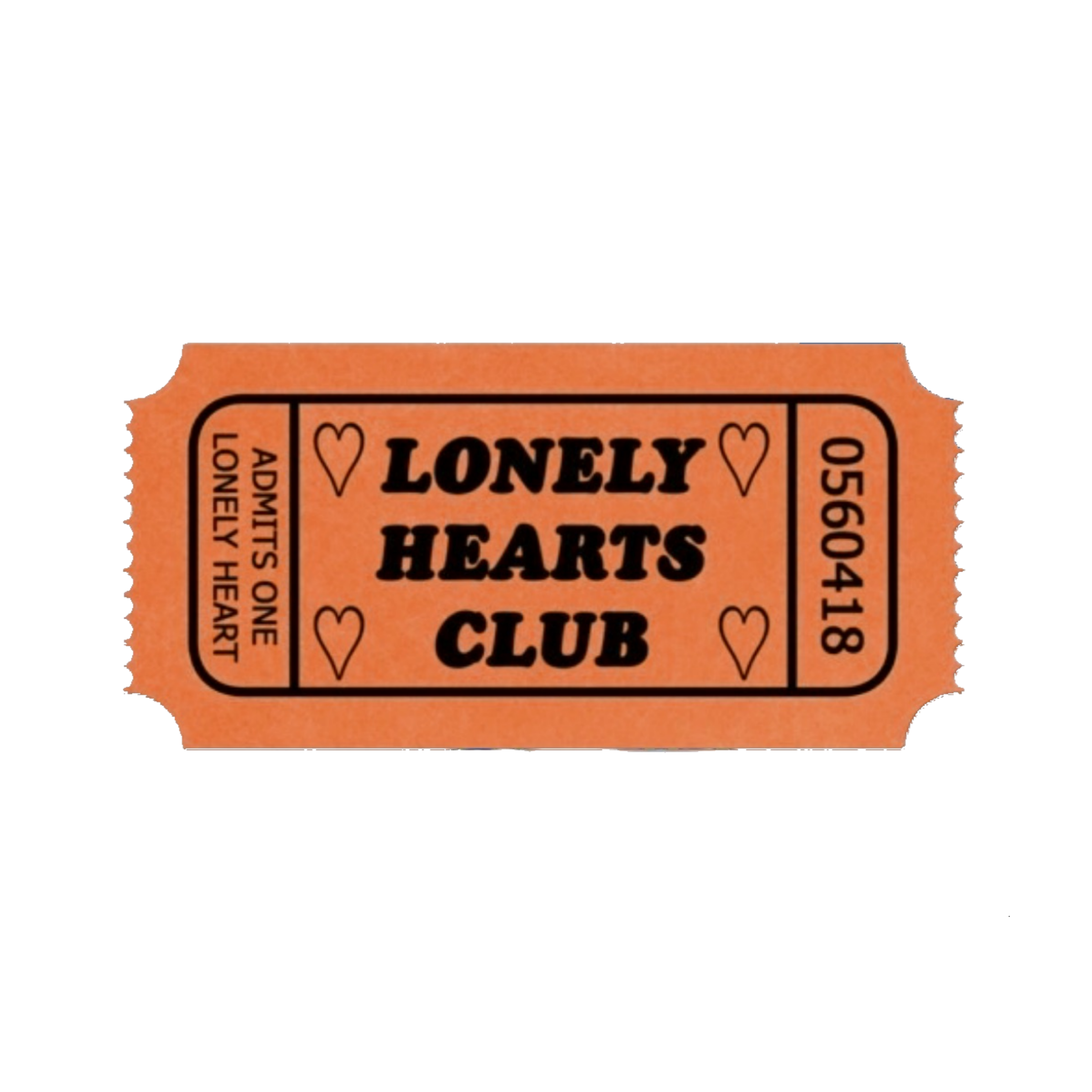 orange aesthetic lonelyheartsclub sticker by @cakedesings