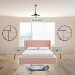 bedroom freetoedit bed table walldecor beourguest roommakerover