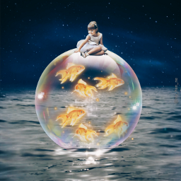 night shine bubbles rey_han_ne girl babygirl fish sea bubbleonwater freetoedit default srcsoapbubbles soapbubbles