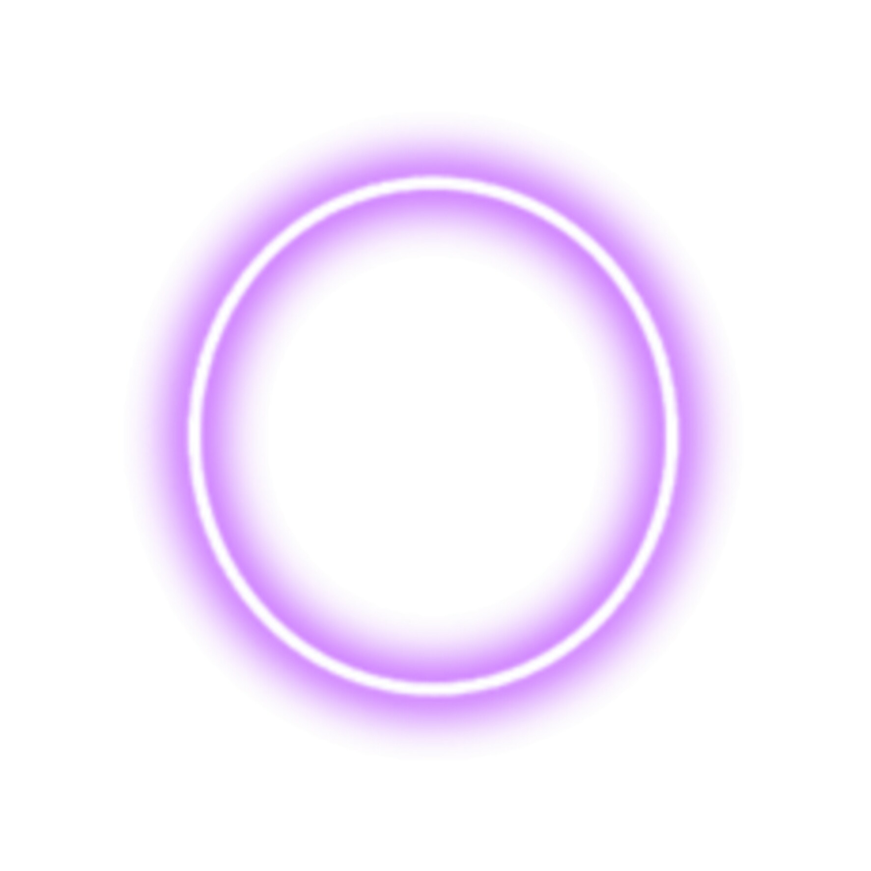Неоновый фиолетовый круг без фона