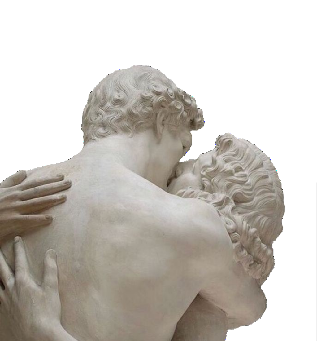 statue holographic kiss kissing sticker by @biancatraista5 