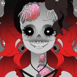freetoedit skull girl wallpaper monstergirlmaker