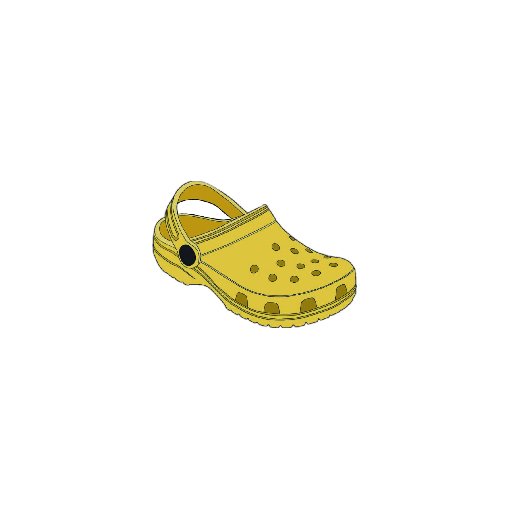 yellow crocs with stickers