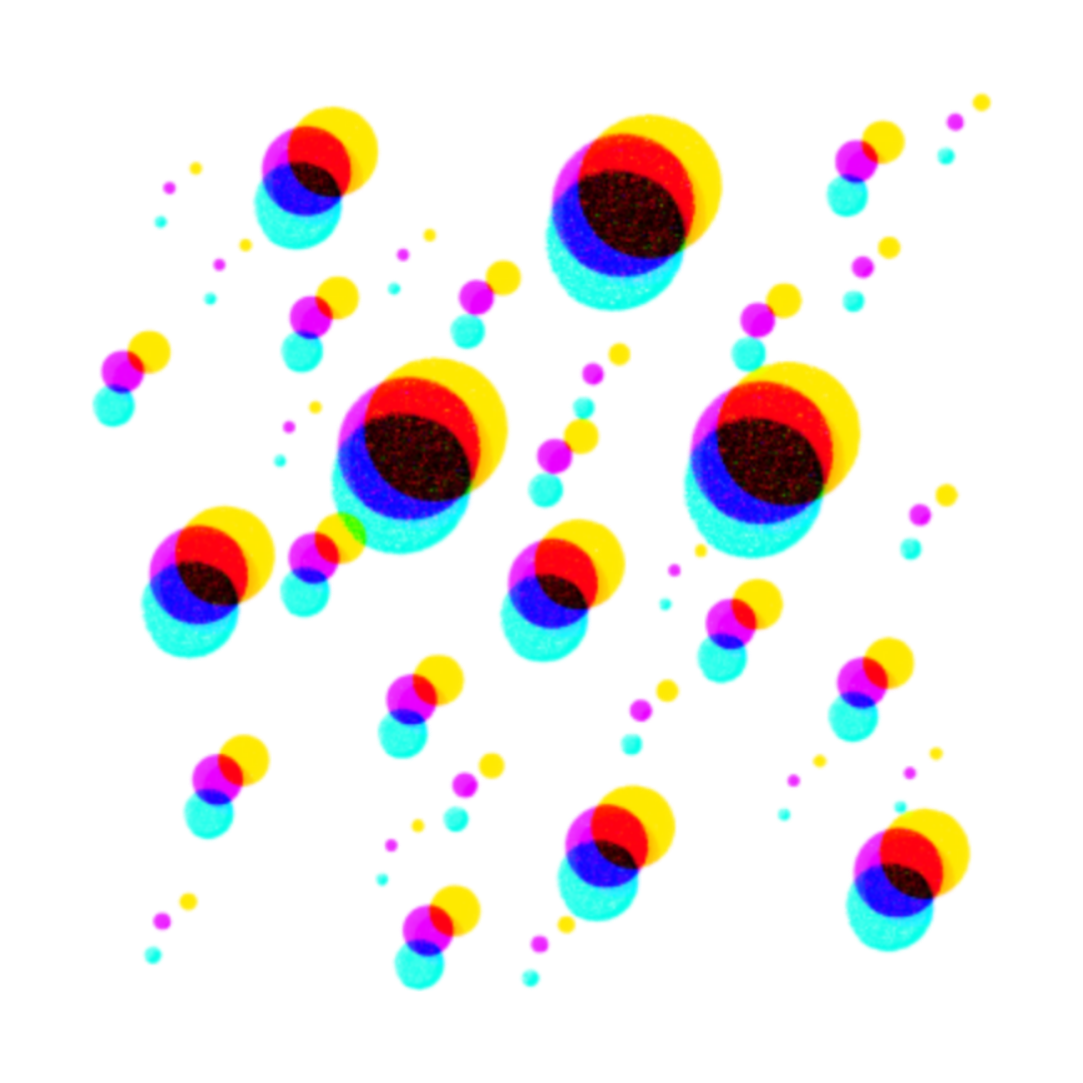 freetoedit rainbow glitch circles...