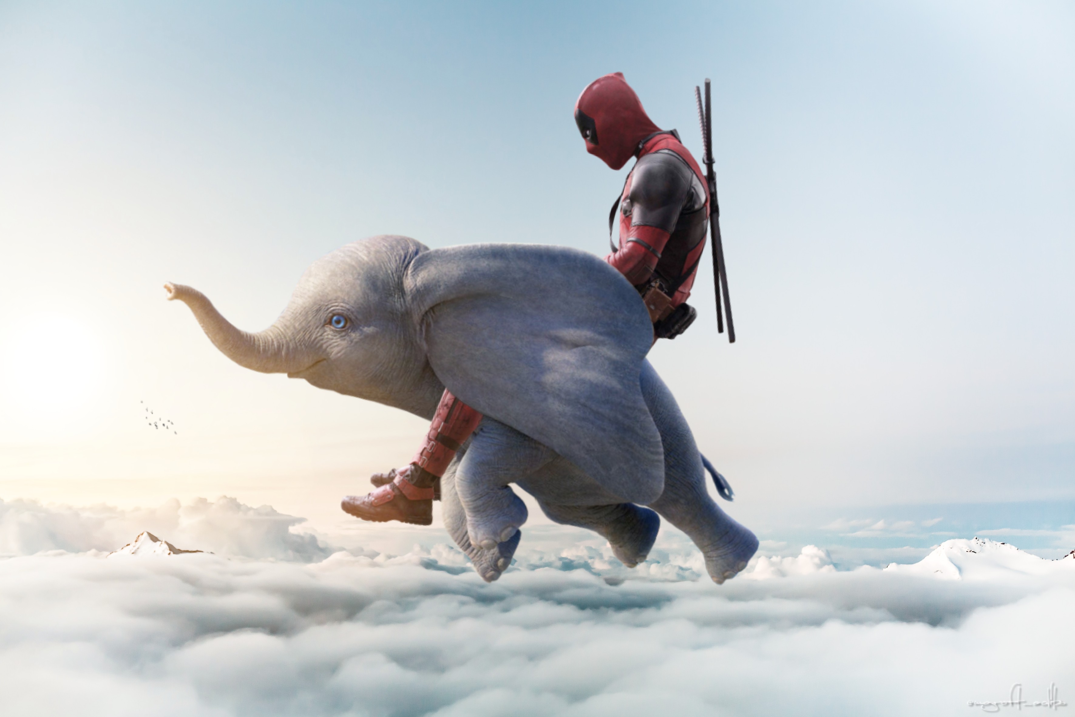 freetoedit dumbo surreal deadpool clouds