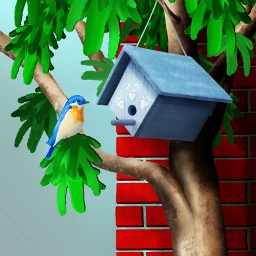 freetoedit mydrawing birdhouse bluebird redbrick dcbirdhouses