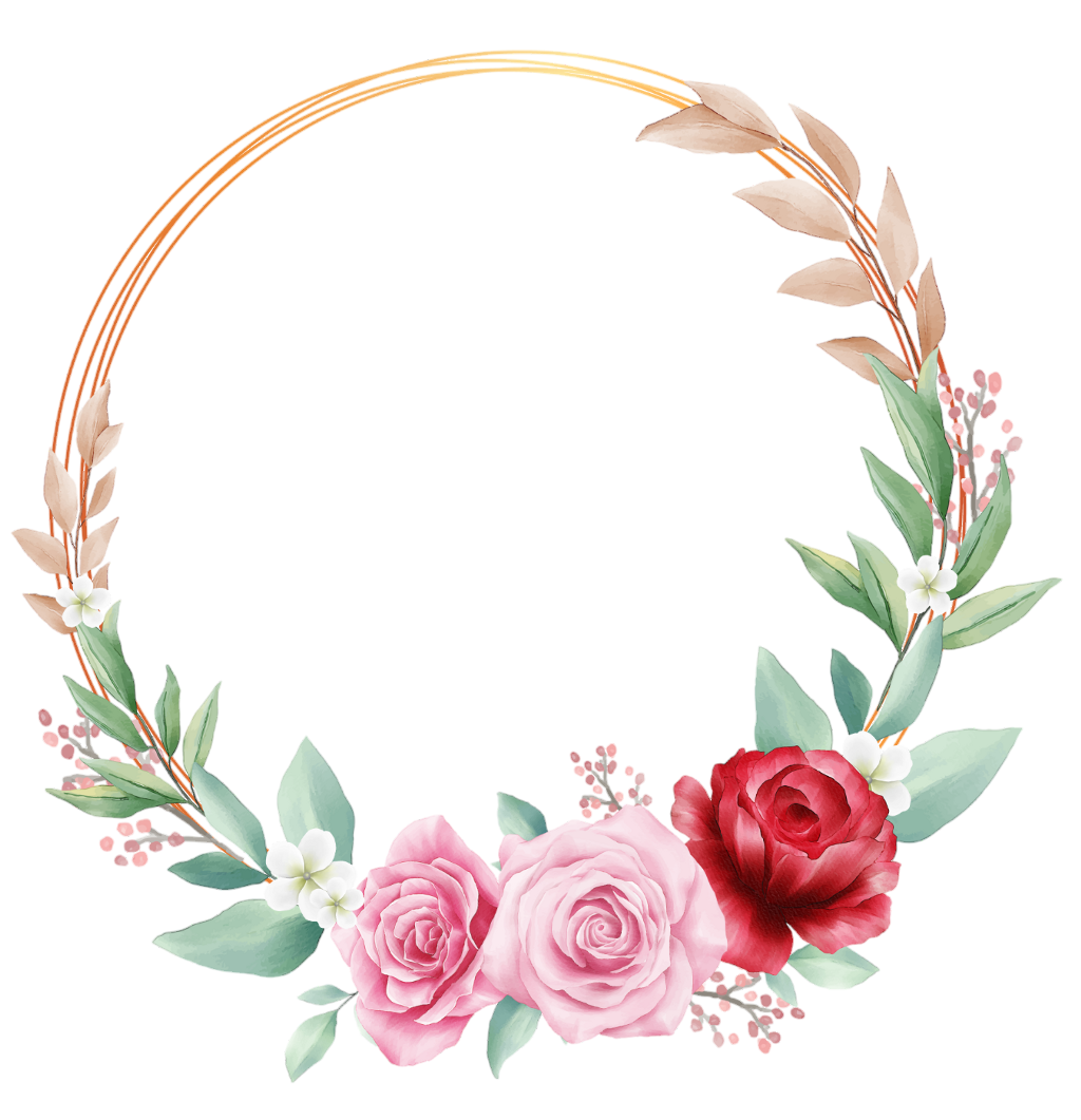 wreath rose circle geometric glitter gold watercolor...