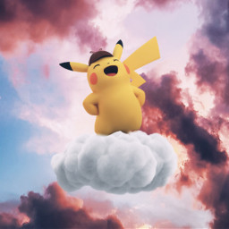 picsart be_creative pikachu pokemon clouds freetoedit