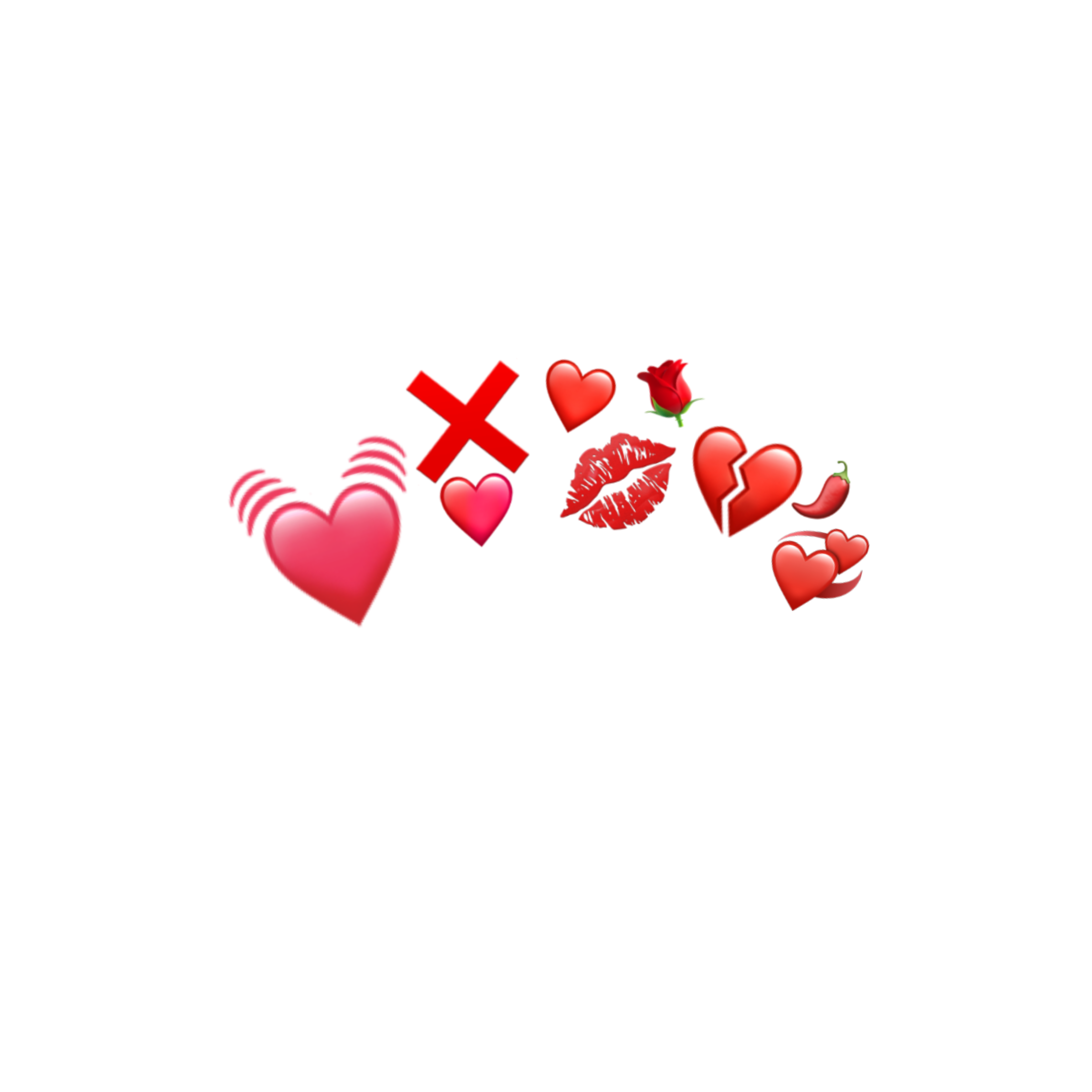 red heart hearts emoji sticker emojis iphoneemoji crown...