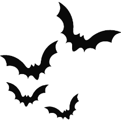 bat bats black spooky halloween freetoedit