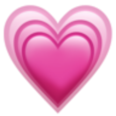 freetoedit pink layers heart emoji