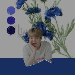 freetoedit blue flower minyoongi suga