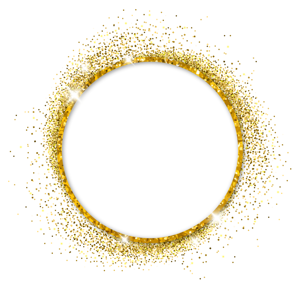 Gold Glitter Circle Png : Golden Circle, Gold, Bright, Light Spot PNG ...