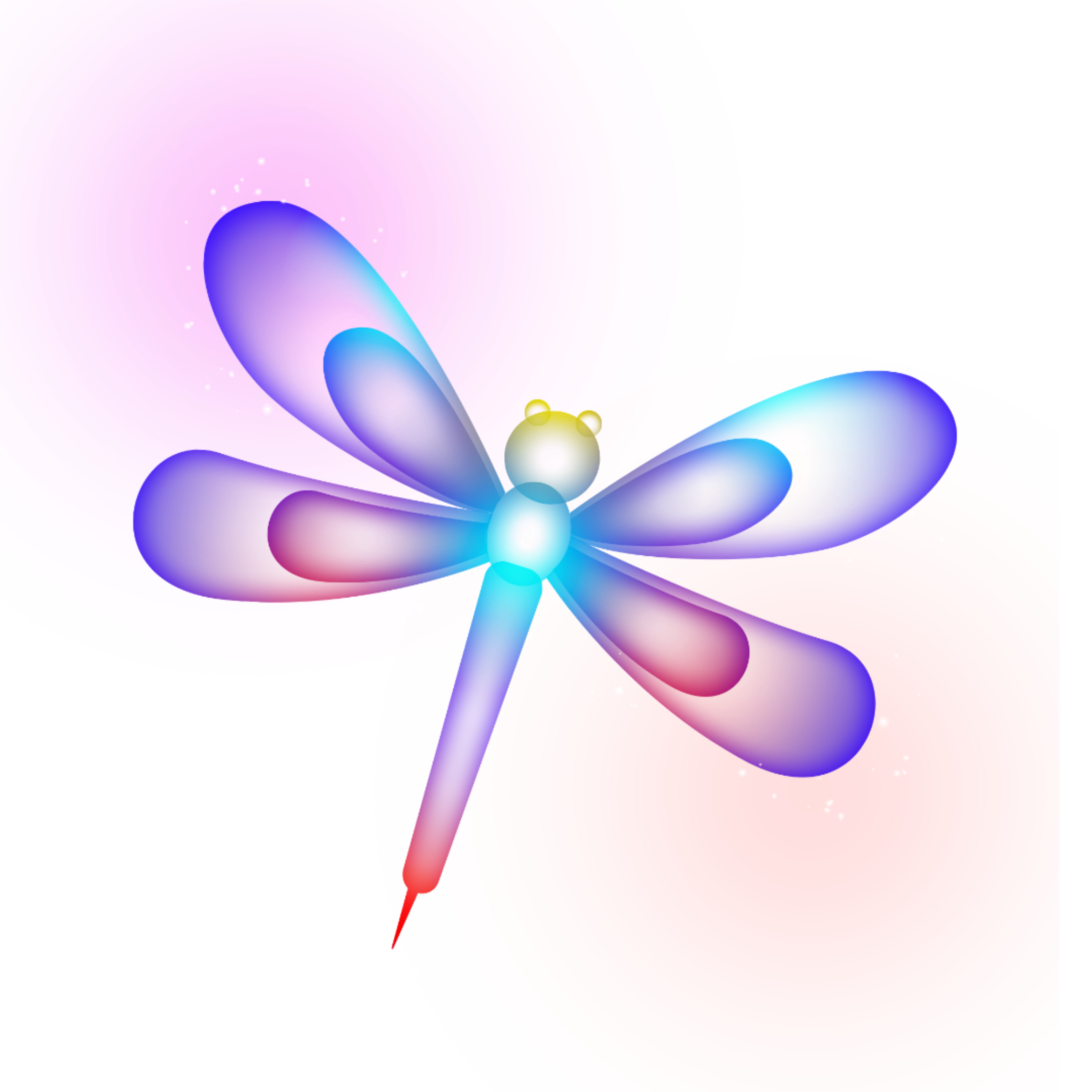 freetoedit colored neon dragonfly sticker by @marlena-83