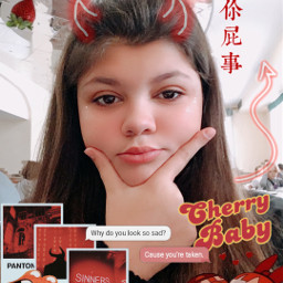 freetoedit cutedevil red aesthetic