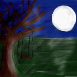 moonlight dark tree night dcalonelytree