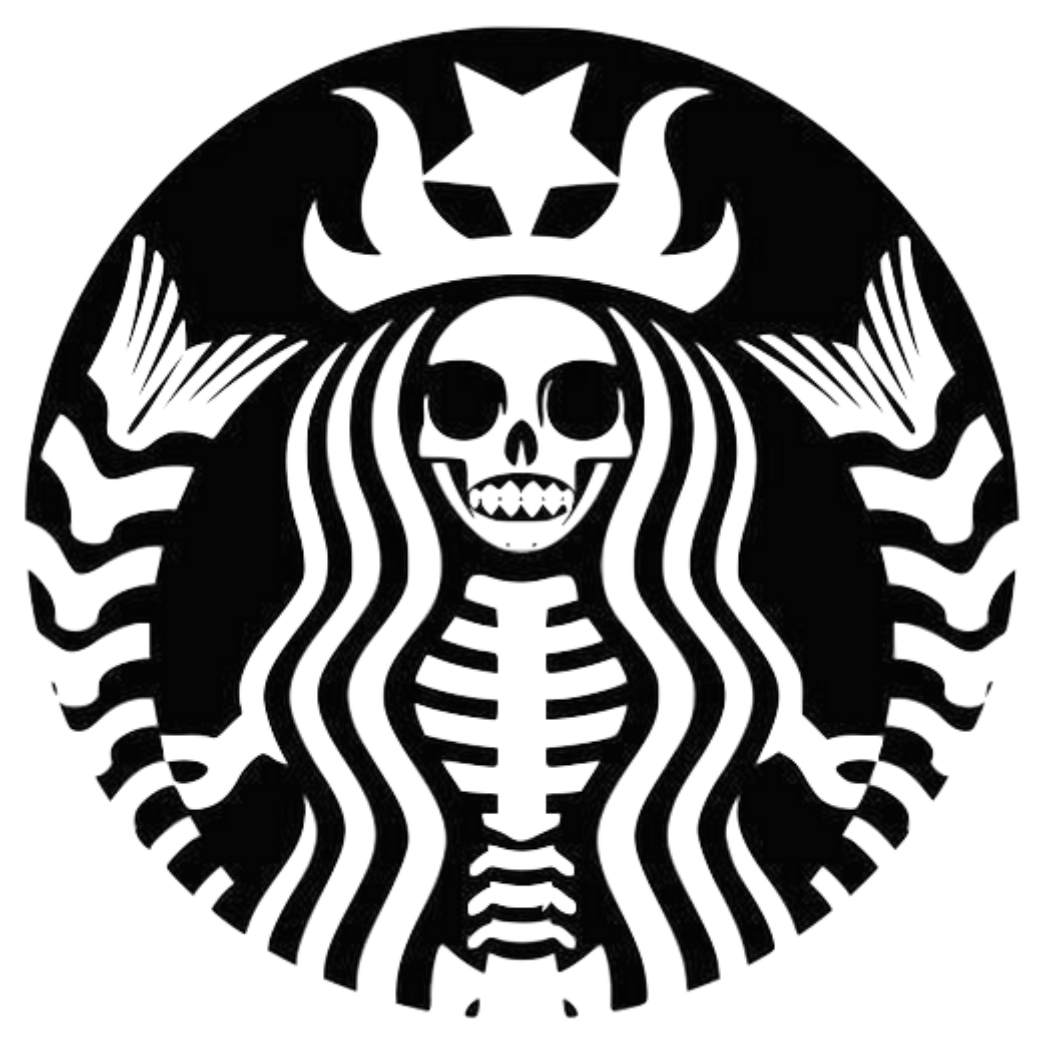 Старбакс логотип скелет
