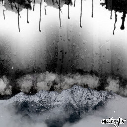 art bw background mountain rain