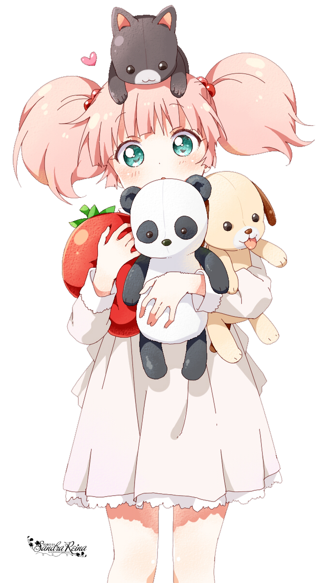 holding plushie