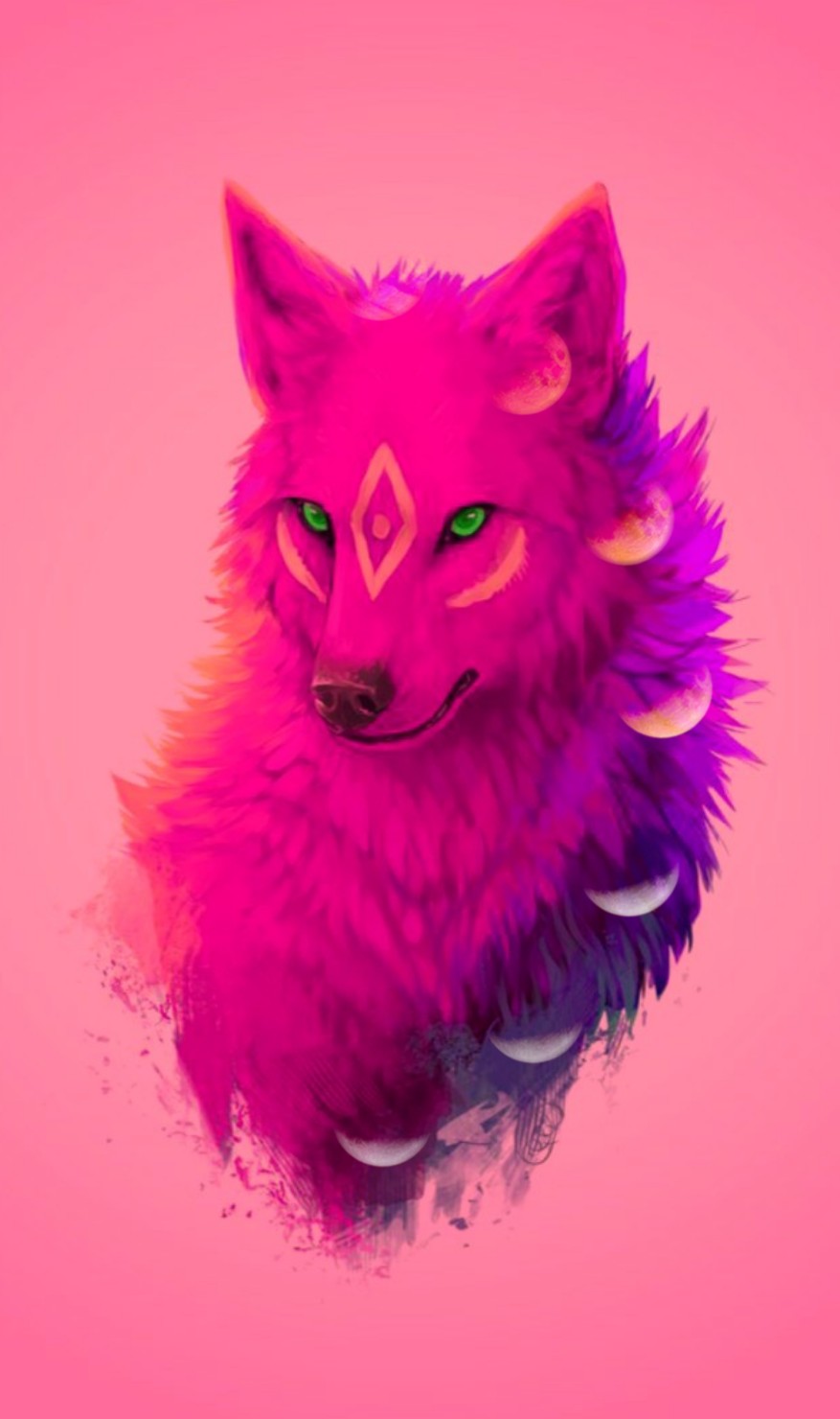 Красивый фиолетовый волк
