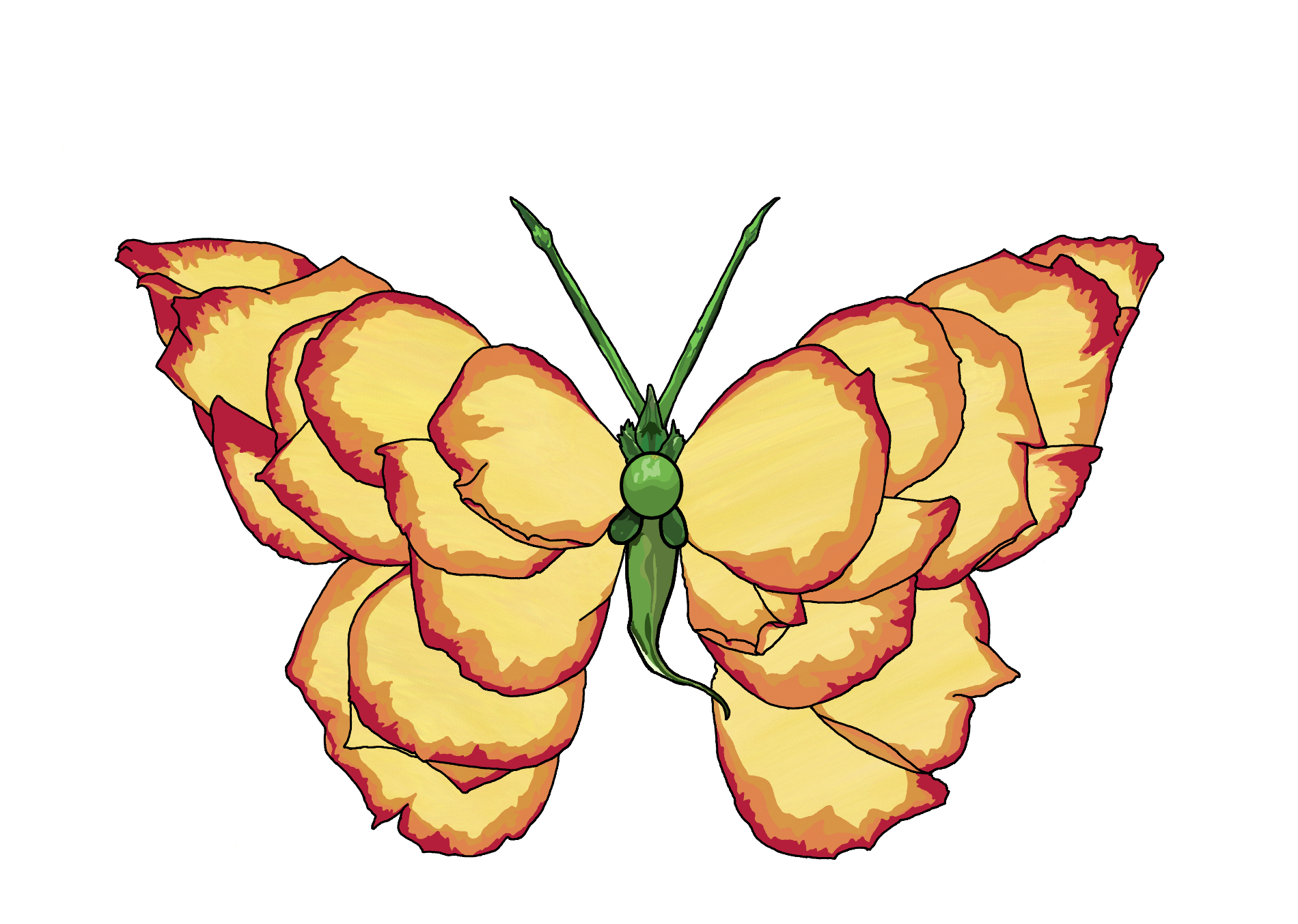 butterfly drawing sticker sticker by ac_digital_art