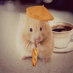freetoedit hamster hat baguette coffeecup srcfrenchberet frenchberet