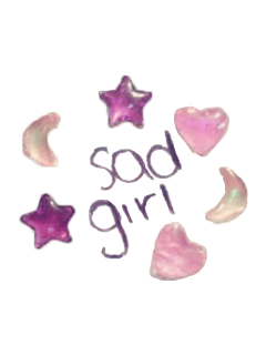sad girl moon stars stickers freetoedit