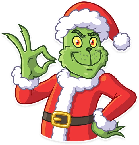 grinch ok okay christmas sticker by @mercuryrising