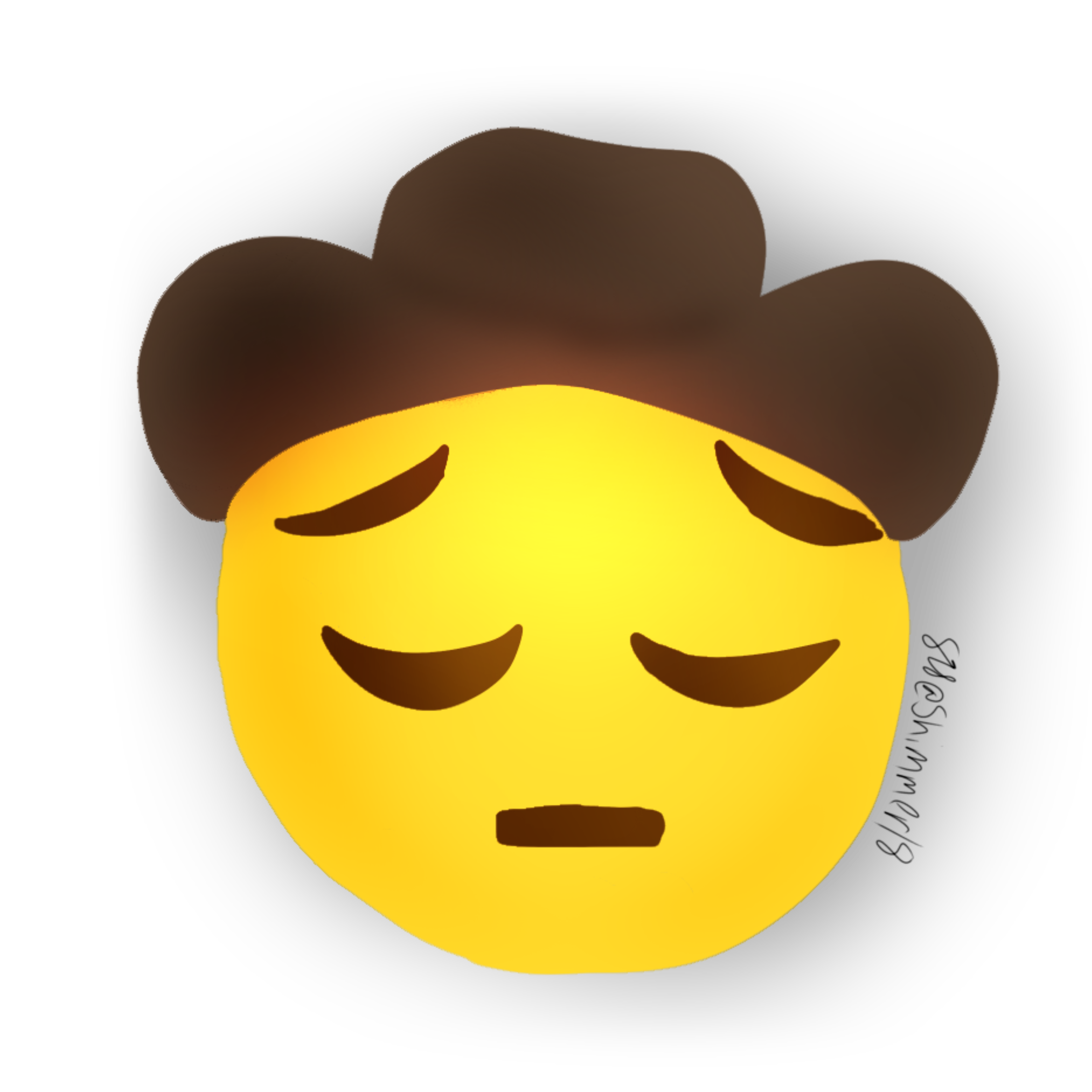 Sad Cowboy Emoji Sadcowboyemoji Sticker By Safe In some platforms, like fac...