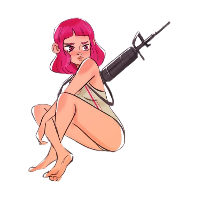 Aesthetic Anime Gun Sticker By Rita Aesthetic Anime Gun Sticker By Rita