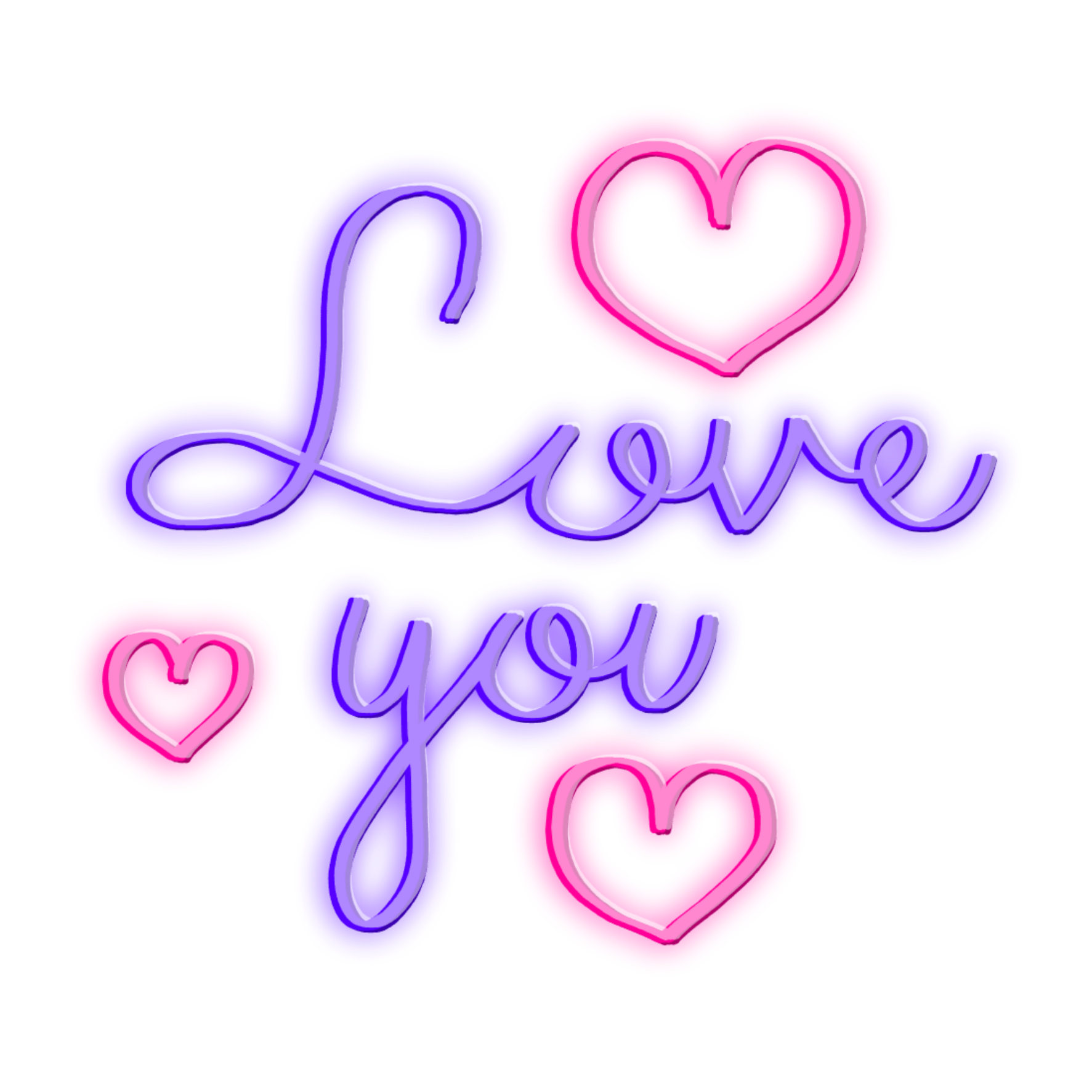 glow-freetoedit-neon-love-text-sticker-by-meeori