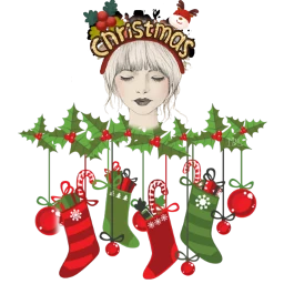 stocking christmasstocking christmas girl cute freetoedit scsocks socks