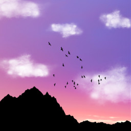 freetoedit sky mountains clouds wallpaper
