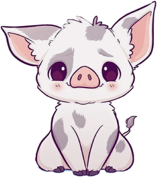 Pig Moana Sticker By Kawaii 2 Pig Moana Sticker By Kawaii 2