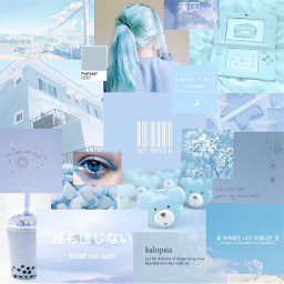 pastel blue pastelblue asthetic collage freetoedit ccblueaesthetic blueaesthetic