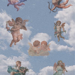 freetoedit angel art clouds sky
