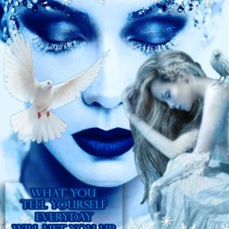 freetoedit blueaesthetic blue aesthetic woman ccblueaesthetic