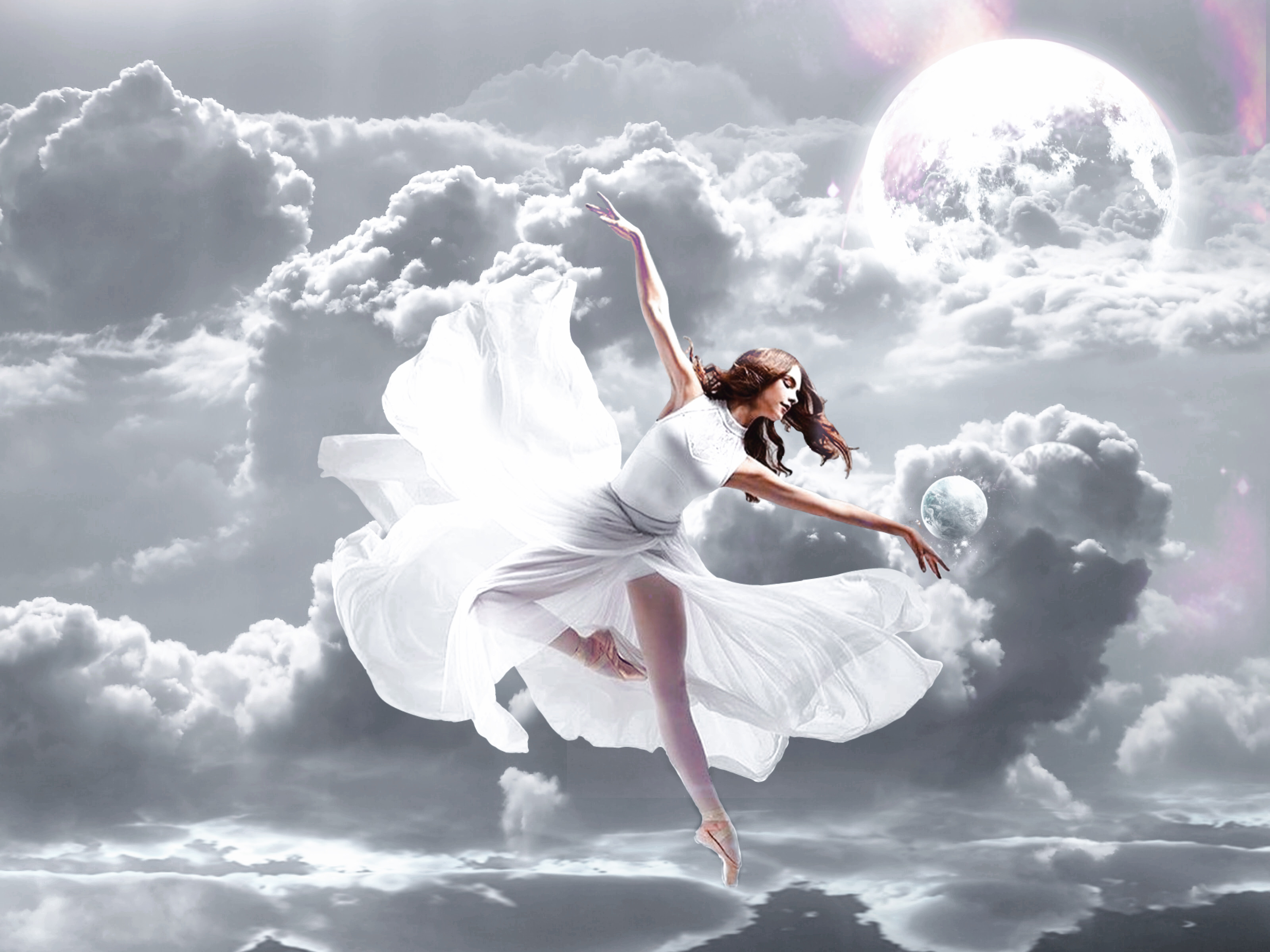 Freetoedit Fantasy Art Girl Clouds Image By annanova777