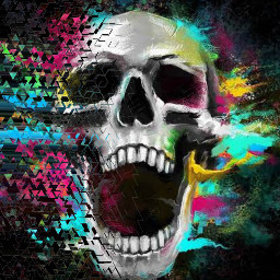 skull colorful