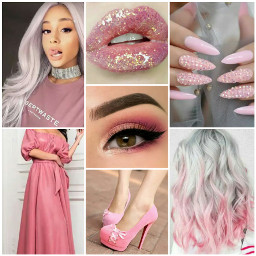 freetoedit arianagrande ariana collage pink
