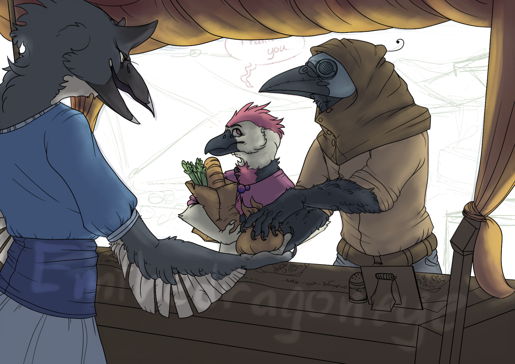 This visual is about drawing art anthro furry bird Yay! 