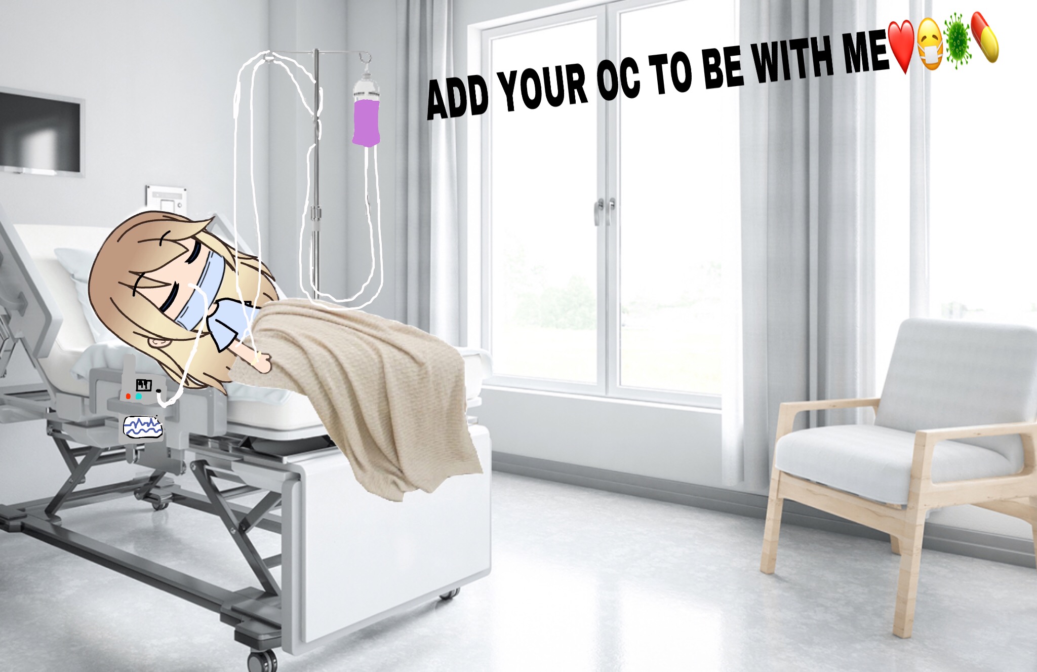 Background Hospital Bed Anime Hospital Room