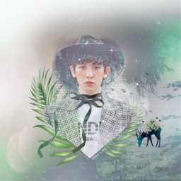 freetoedit chanyeol exo forest green