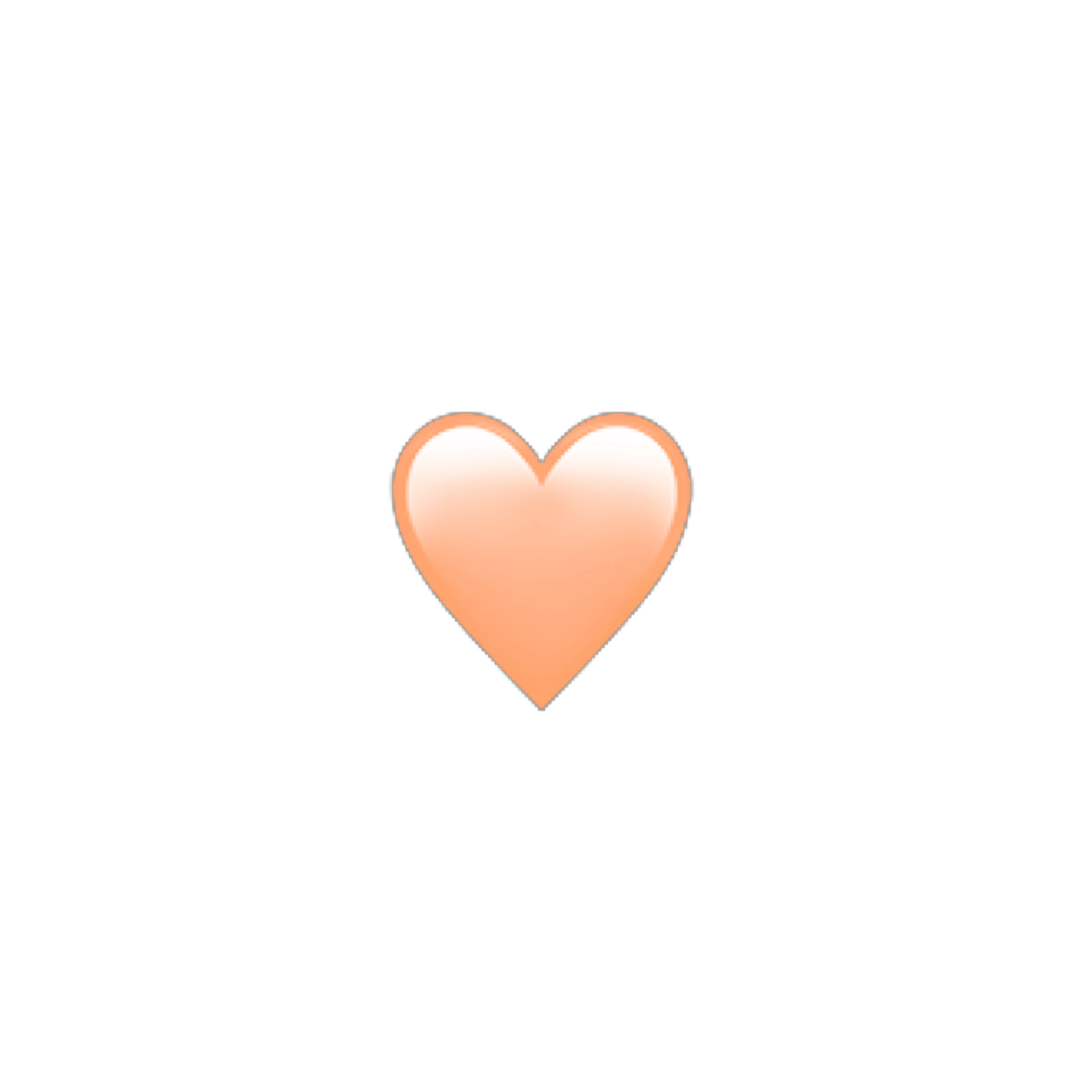orange heart emoji peachy sticker by peachy_editzz
