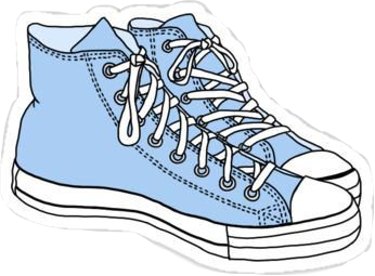 aesthetic softboy grunge shoes blue sticker by @artsytragic