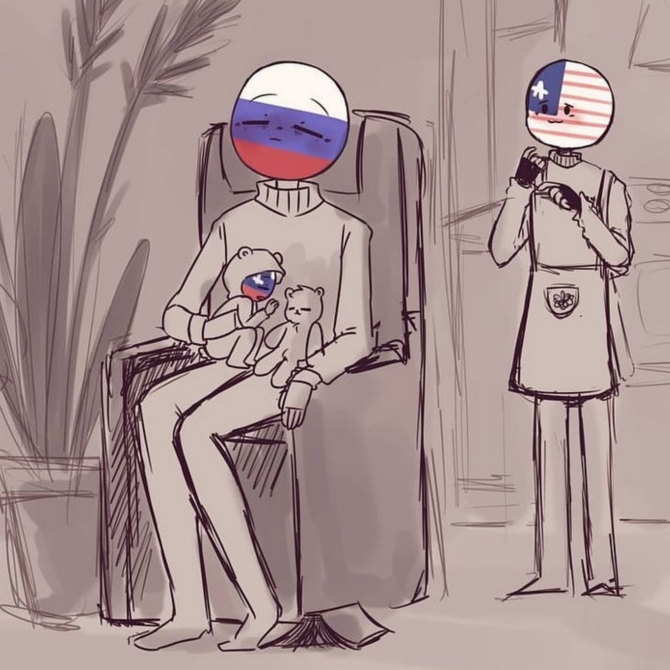 This visual is about countryhumans russia america rusame uwu #countryhumans #russia x #am...