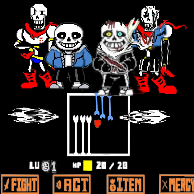 Sans Papyrus Undertale Fight Image By Michaela Sans Papyrus Undertale Fight Image By Michaela