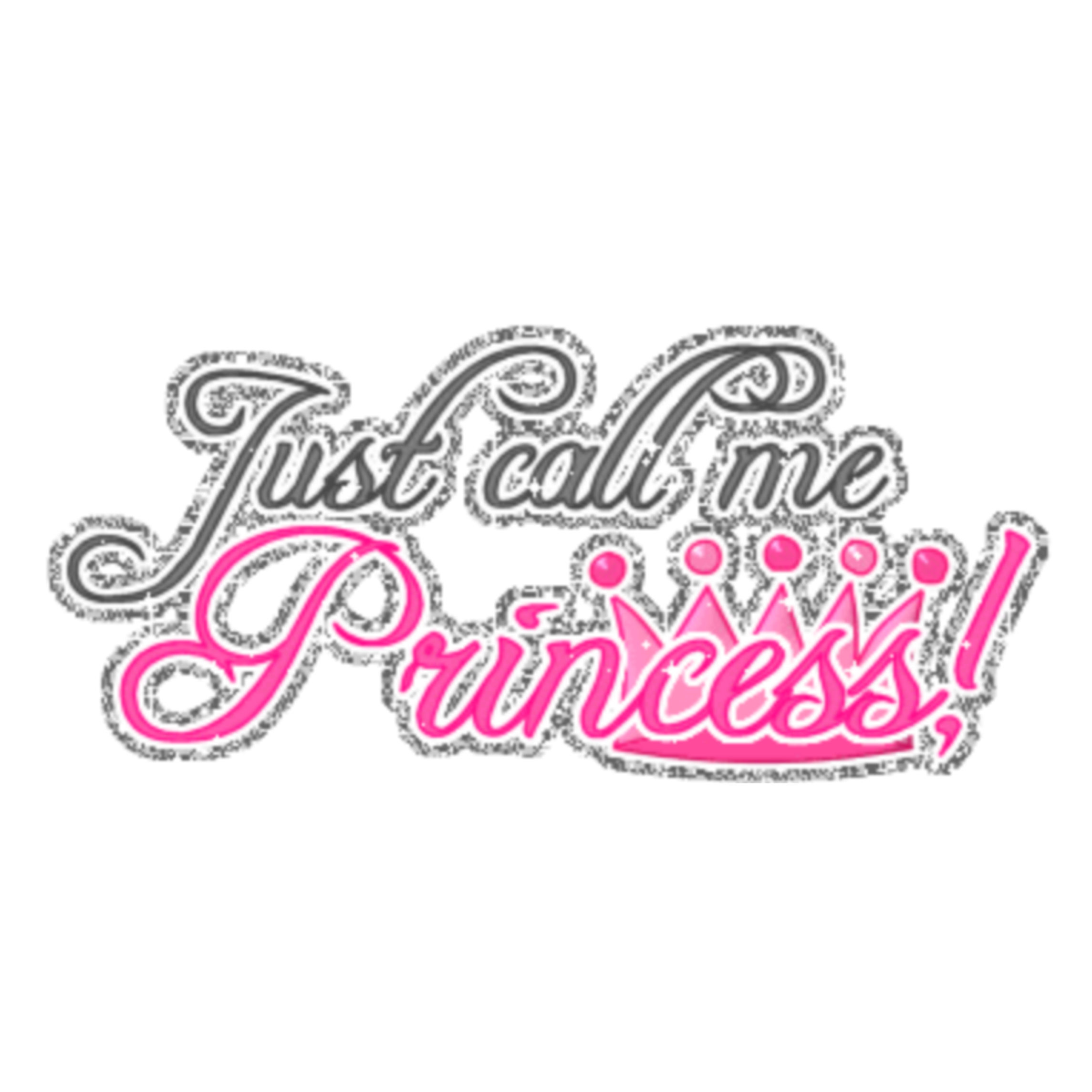 Princess Pink Glitter Letters Sticker By R Dayberry